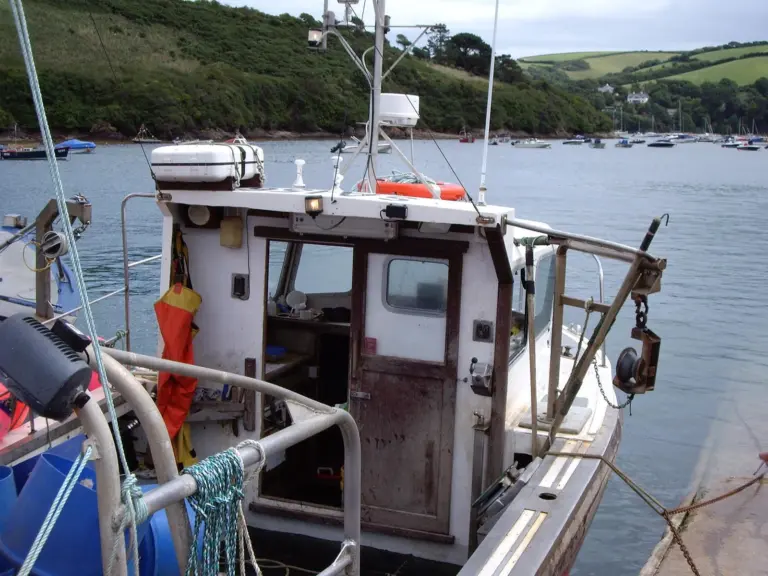 Succorfish’s new hi-tech global vessel monitoring system, the SC2, is easy to install and can be seen to the right of the light on the wheel-house