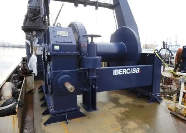 Winch installed onboard the Kodiak Enterprise
