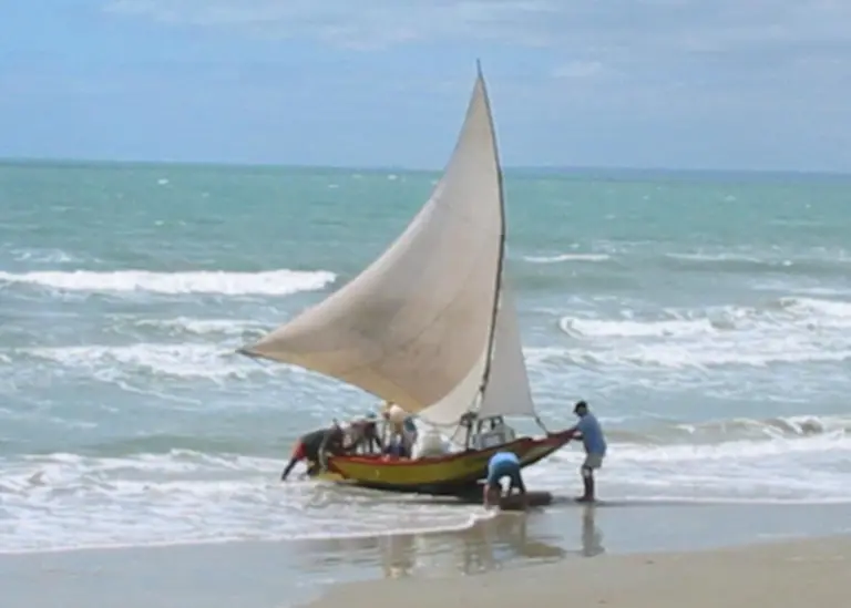 A Brazilian jangada. Credit: Patrick, CC BY-SA 3.0