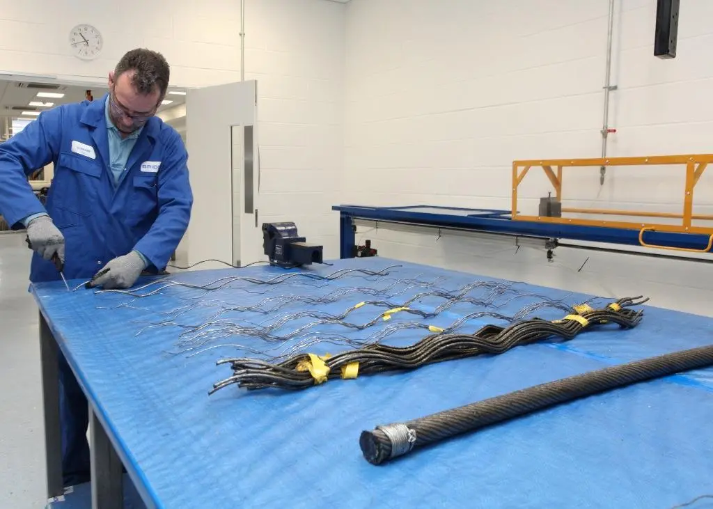 Test lab technician John Allen at work at the new facility