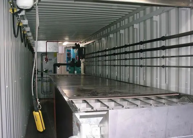 Interior view of KTI Block Ice Plant