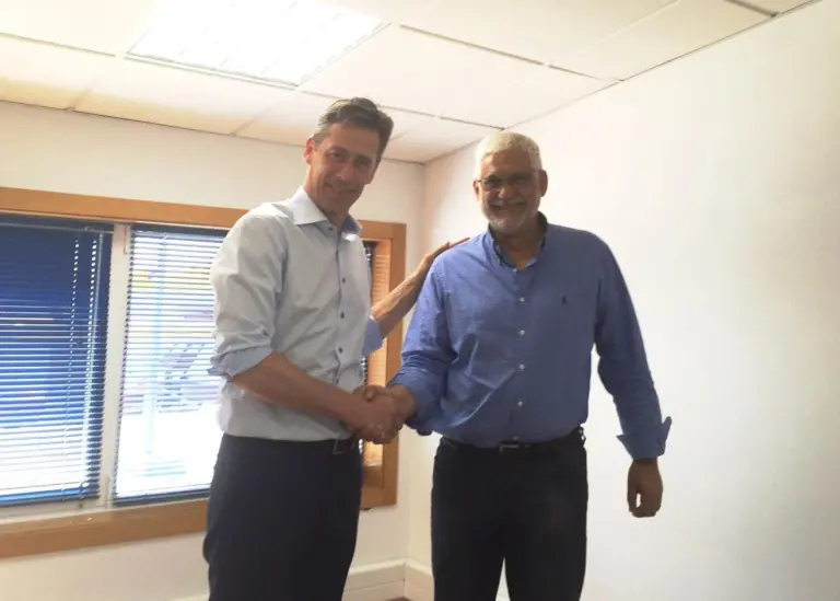 Scanmar Director, Ulf Lundvall, and Enaradio Director, José Antonio Cambeiro