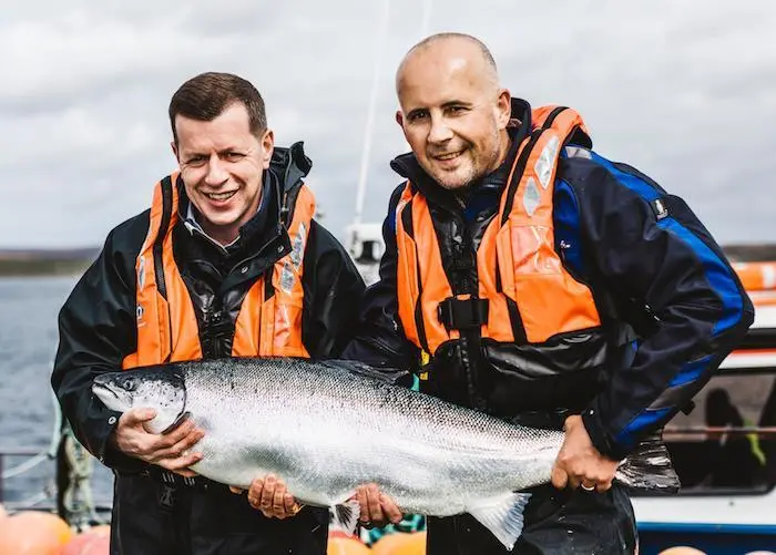 New Northern Isles Regional Manager Richard Darbyshire with MD Jim Gallagher Photo: Scottish Sea Farms