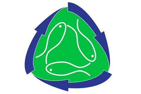 Sustainable and renewable fish farming graphic