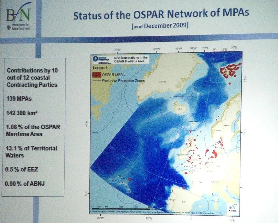 Some of the proposed/agreed areas before the undersea land grab. OSPAR (Oslo Paris Convention) began to emerge in 1972 to stop waste dumping in the Northeast Atlantic. Credit: TW : EEC Photos