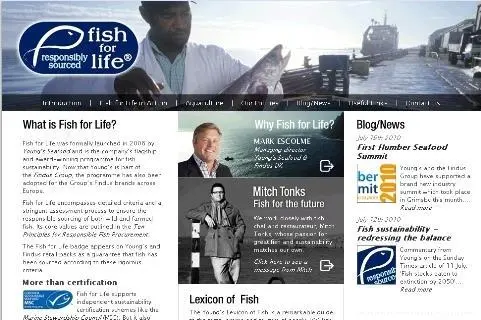 The new Fish for Life website, www.fishforlife.co.uk