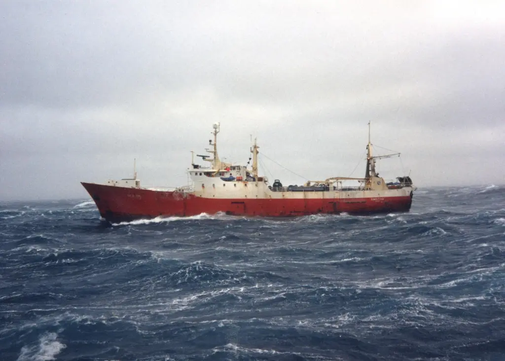 A trawler East of Greenland some 30 years ago, exploring the possibilities for shrimp fisheries
