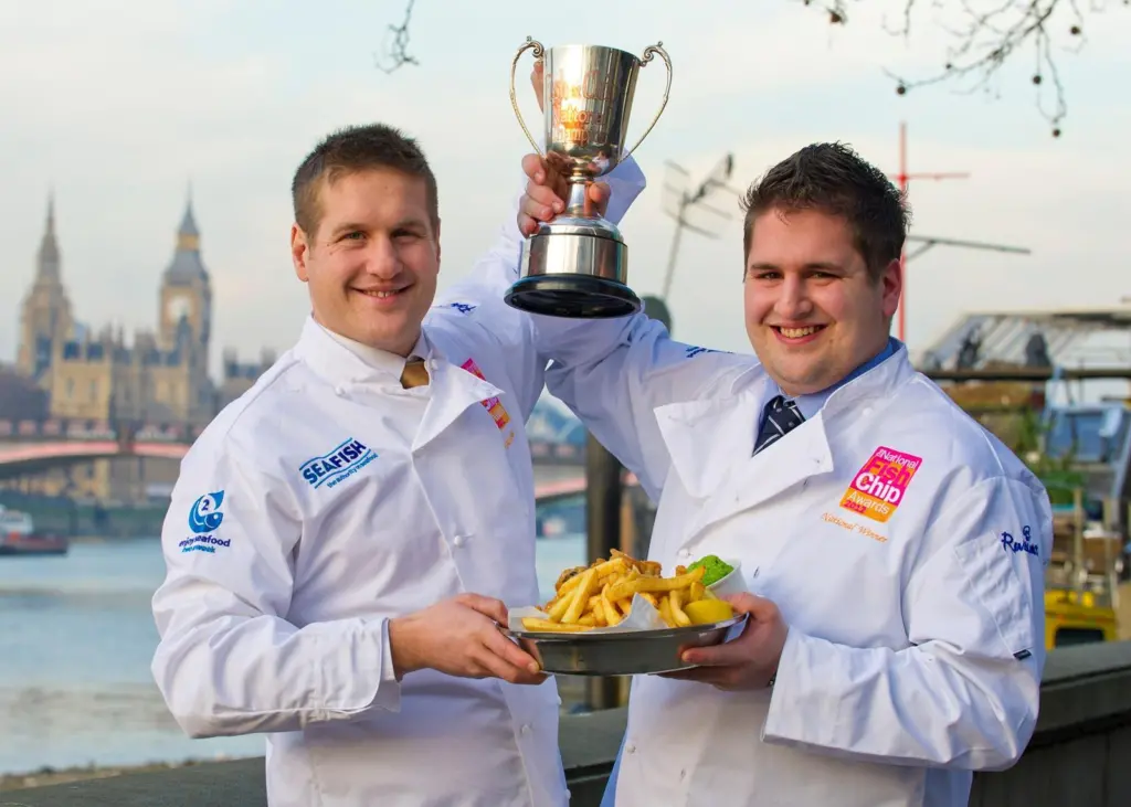 Brothers Alastair and Dominic Horabin, winners of the Independent Takeaway Fish & Chip Shop of the Year 2012