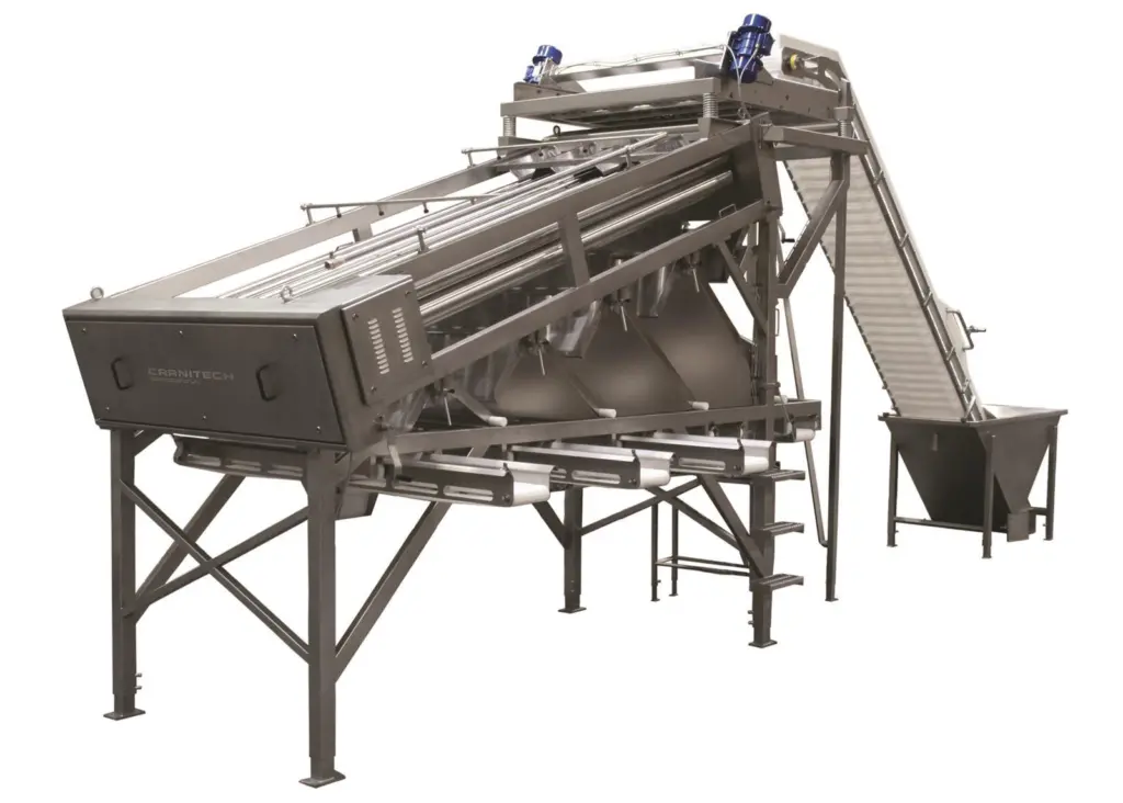 The roller grader with infeed