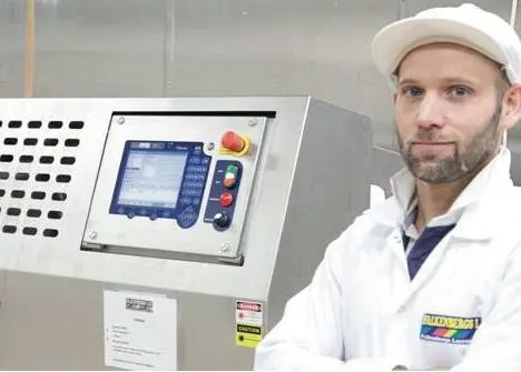 Niklas Korshag, Falkenberg MD, with Marel I-Cut 10 PortionCutter