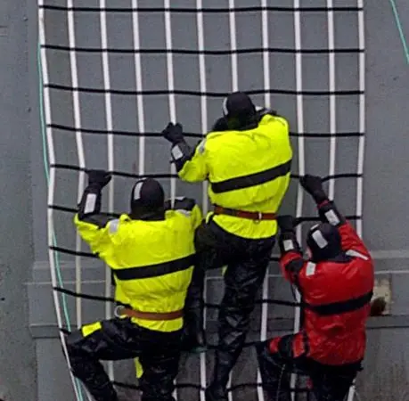 The Icelandic Coast Guard tested the Markus Man Overboard Scramble Net/Cradle in 2-4 m wave height