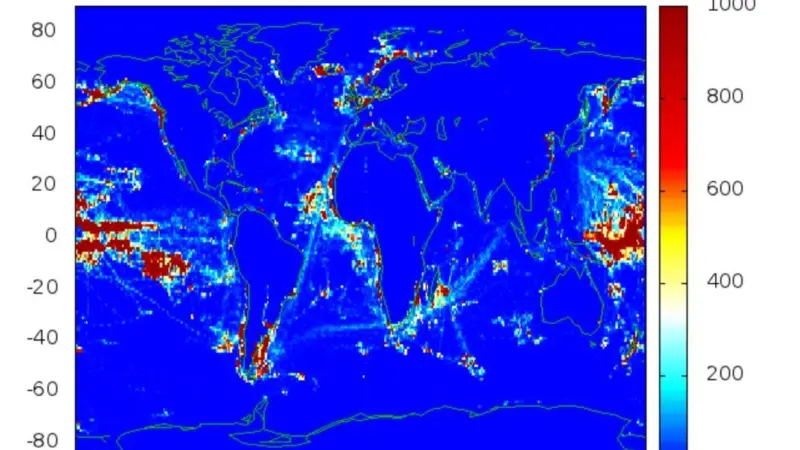AIS signals from all fishing vessels in the WWF database over a period of 11 months