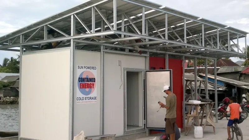 PT Contained Energy Indonesia’s contained energy solar powered cold storage system