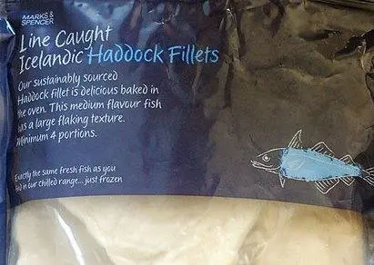 Line caught haddock on sale at Marks and Spencer © Nofima