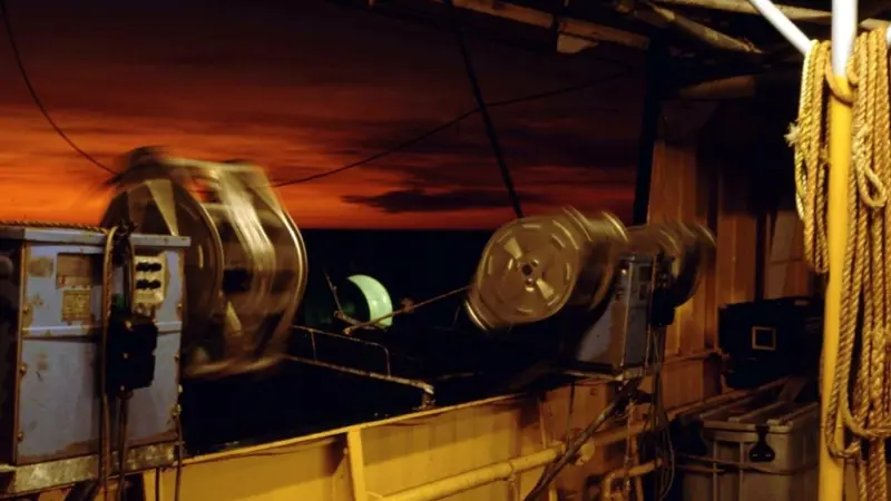 Squid jiggers at night. Credit:Ryan Murphy, AFMA