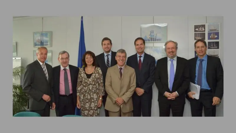 Ian Gatt, Sean O’Donoghue, Commissioner Maria Damanaki, Esben Sverdrup-Jensen, Armando Astudillo (DG MARE), Gerard van Balsfoort, Andreas Papaconstantinou (DG MARE), Bernhard Friess (DG MARE)