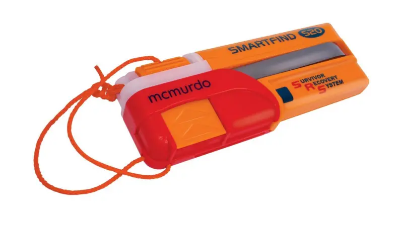 The Smartfind S20 sends alert messages, GPS position and identity codes to AIS receivers
