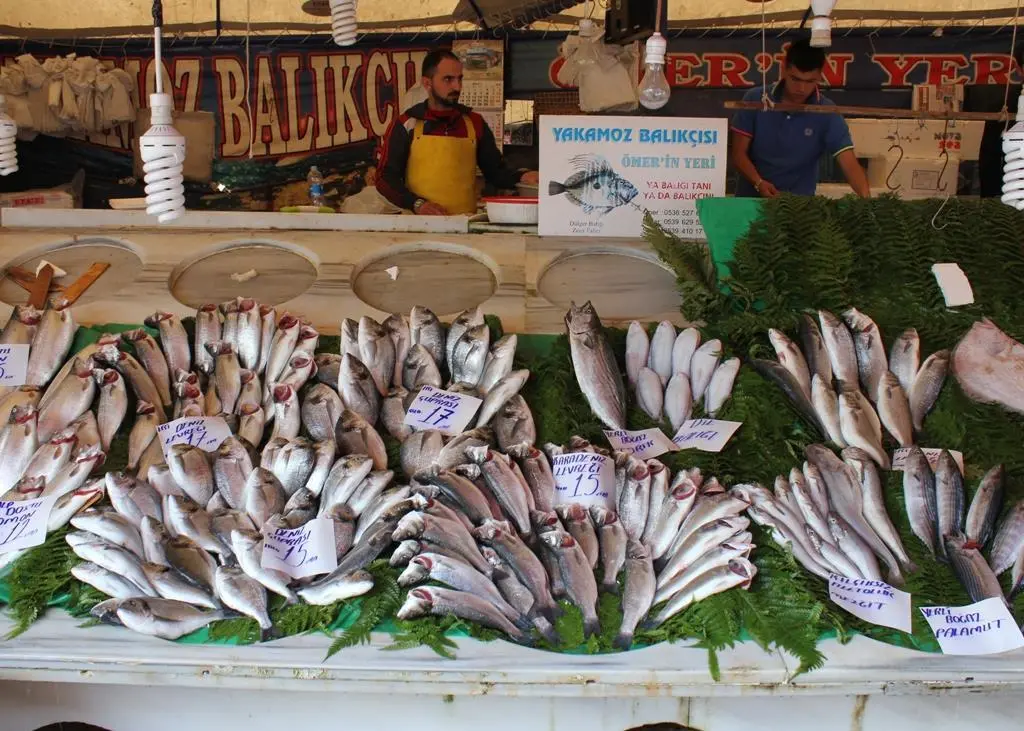 A fish market in Istanbul, Turkey