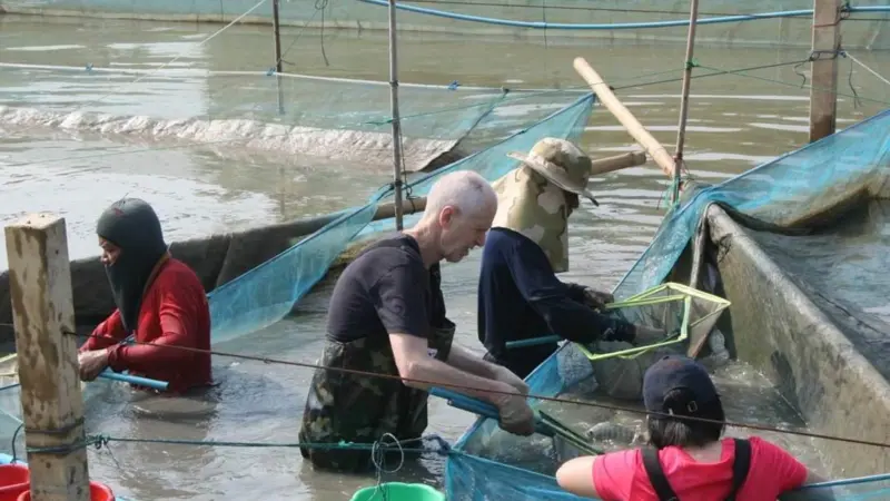 Bjørn Myrseth at a tilapia course at the Asian Institute of Technology in Bangkok in 2012