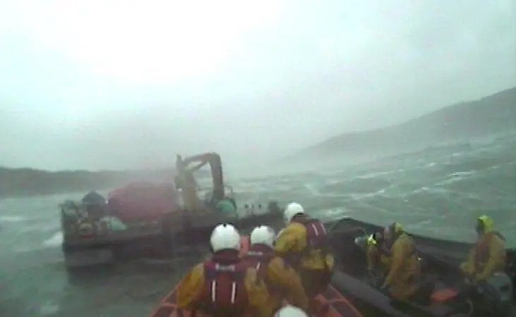 UK fishermen are taking a battering both physically and financially because of the storms Photo: RNLI