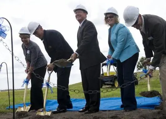 FOA ground-breaking in April 2013