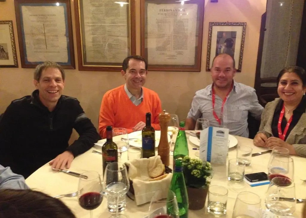 Offshore Mariculture Conference delegates enjoy conference networking dinner at the 19th century Historia Mass Restaurant, Caserta