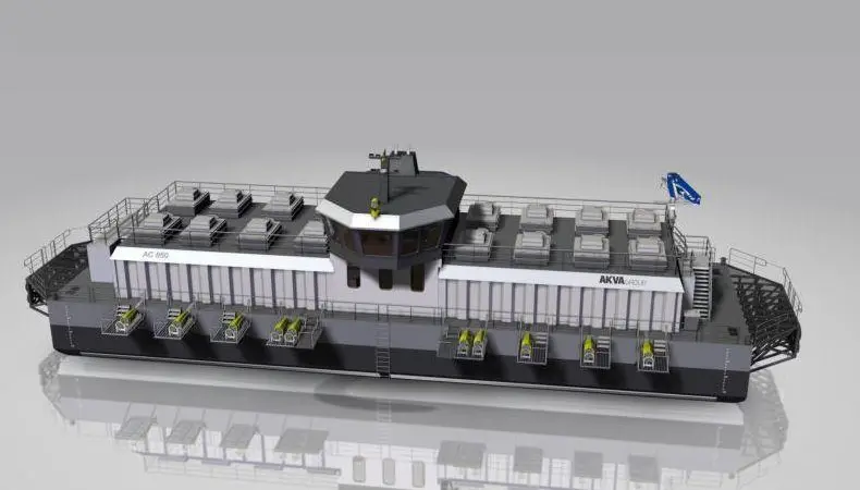 The world’s biggest fish feeding steel barge