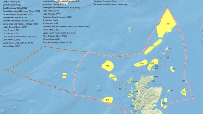 Scotland’s 30 new MPAs Photo: Marine Scotland
