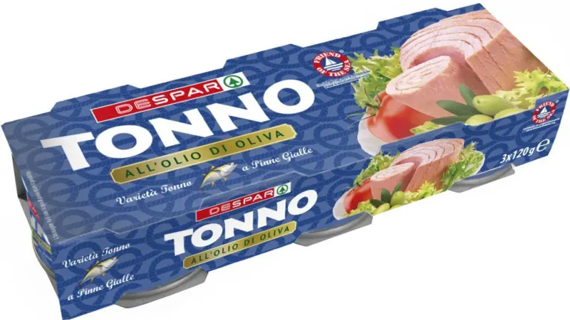 Despar's canned Yellowfin tuna now carried the Friend of the Sea logo