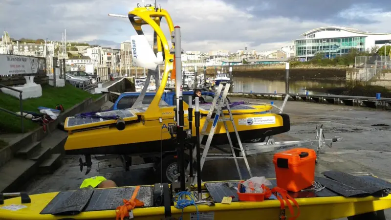 Waveglider and C-Enduro in Plymouth Harbour