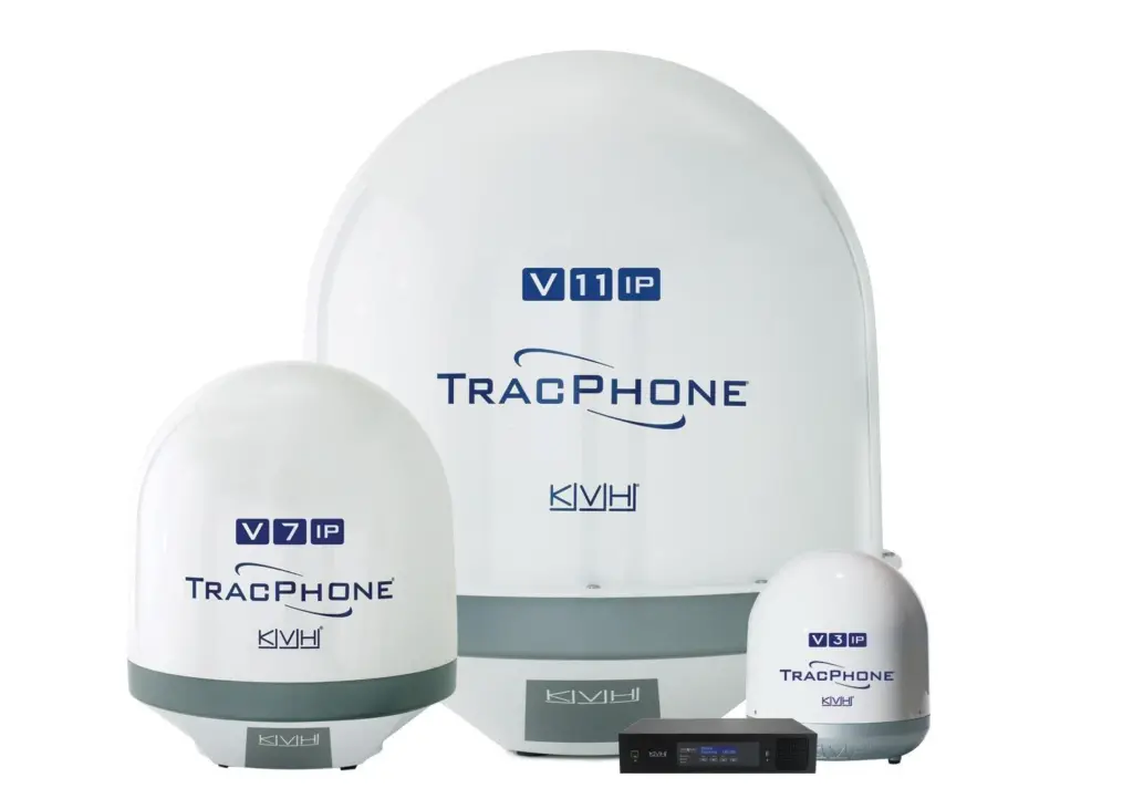 KVH’s TracPhone® V-IP satellite communications antenna systems