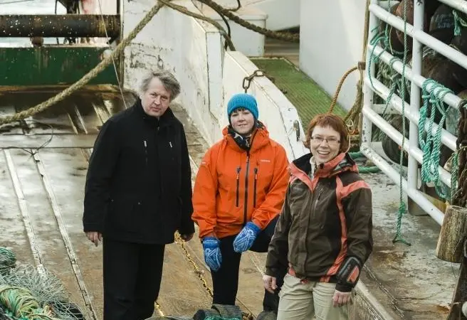 Researchers Kathryn Donnelly, Petter Olsen and Kine Mari Karlsen have developed measurement systems for sustainability in the fishing industry. Credit: Lars-Åke Andersen/Nofima