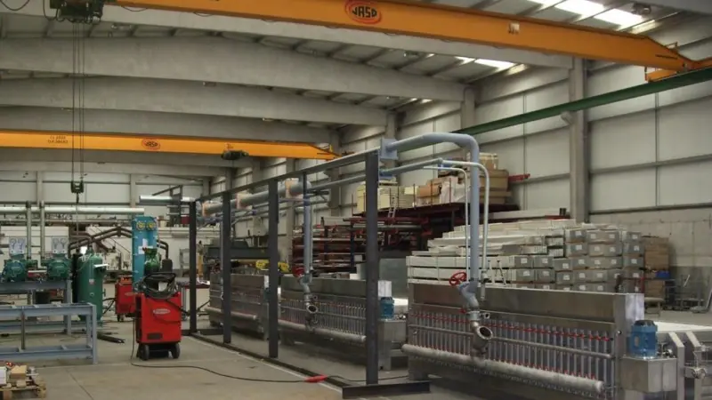 Turnkey refrigeration installation for a Portuguese fish processor being built at Tucal facilities in La Coruña, Spain