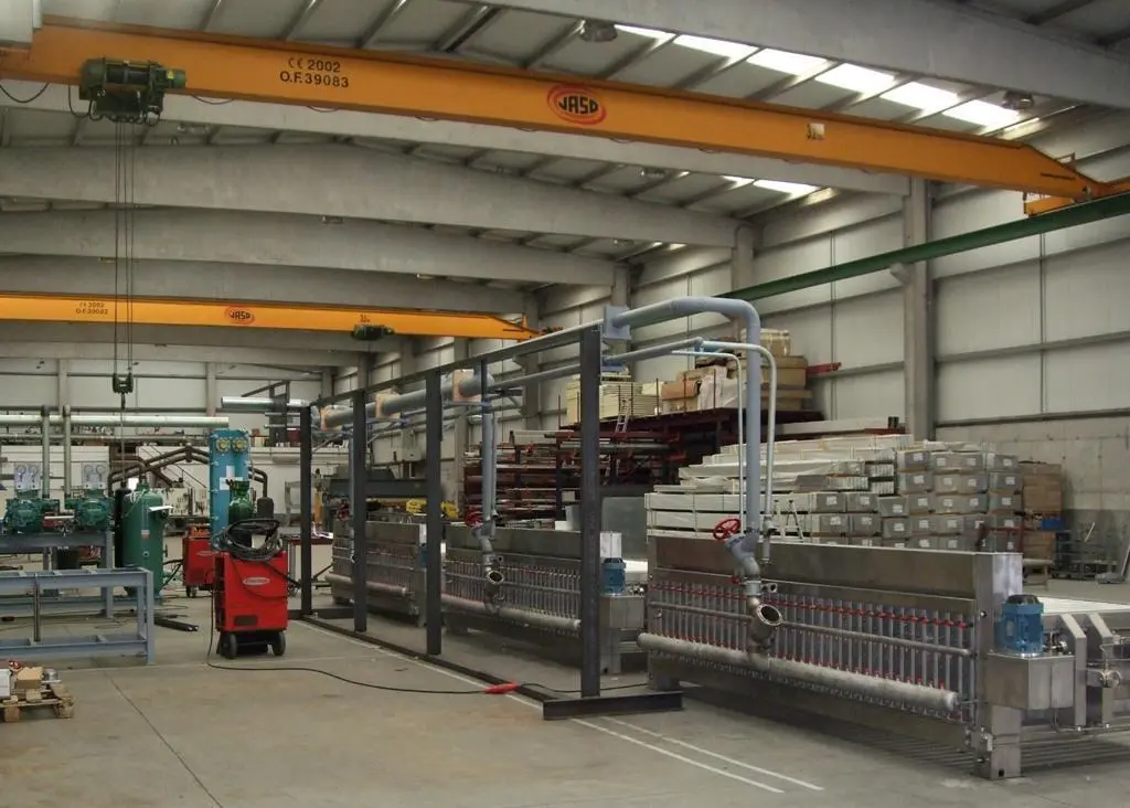 Turnkey refrigeration installation for a Portuguese fish processor being built at Tucal facilities in La Coruña, Spain