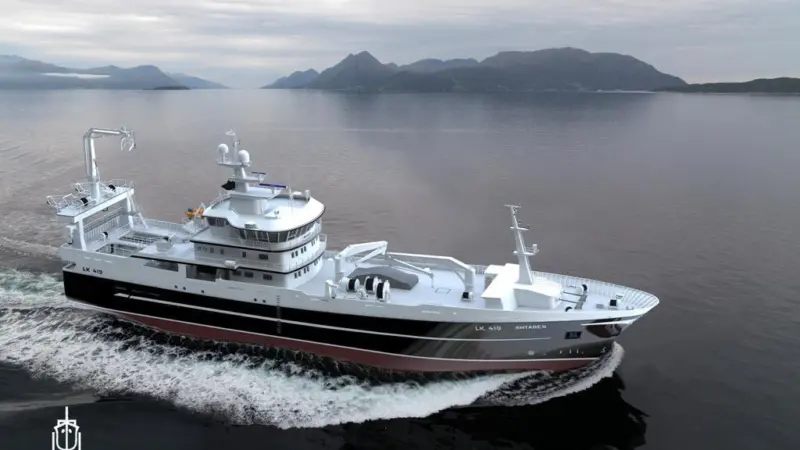 The new fishing vessel will feature an integrated Wärtsilä propulsion solution including main engine, controllable pitch propeller and gearbox