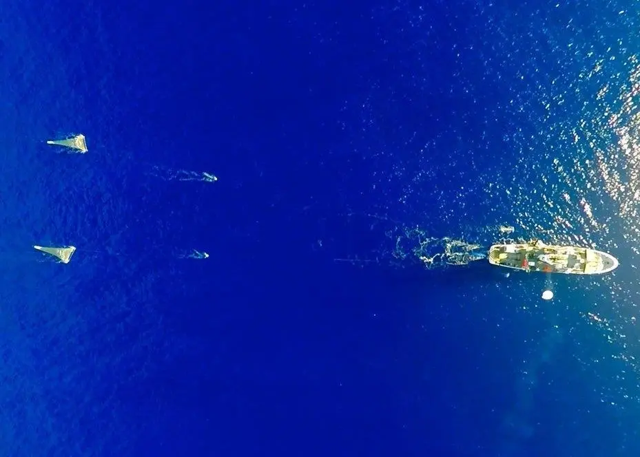 Plastic sampling at the Great Pacific Garbage Patch has been carried out by The Ocean Cleanup. Photo: The Ocean Cleanup
