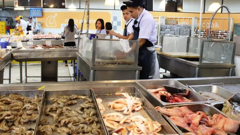 Fish on sale at a supermarket in the Philippines