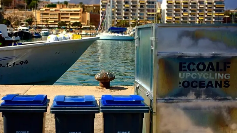 The goal of the project is to transform the plastic debris found in the Mediterranean into thread to make fabric. Credit: Ecoalf