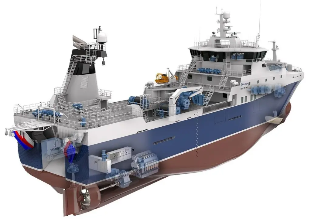When completed, the ICE 1A classed vessel will be 80 metres long and equipped with a range of Rolls-Royce equipment Photo: Rolls-Royce