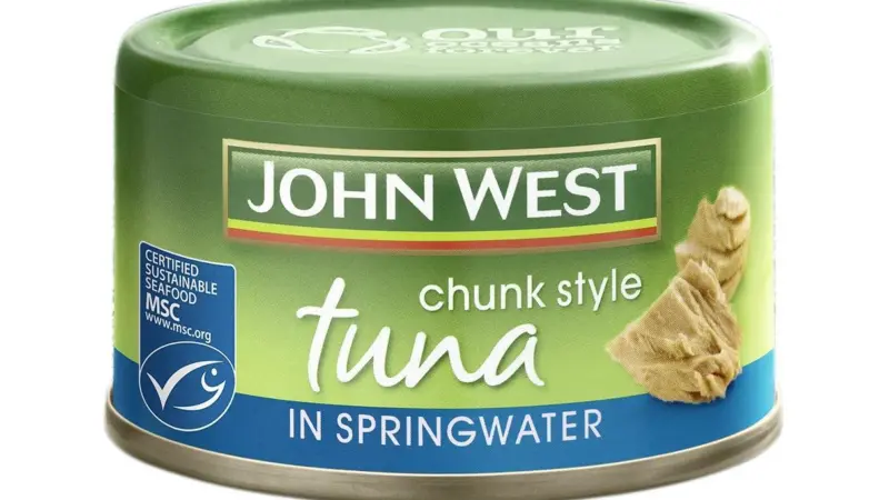 The John West sustainable tuna, produced in collaboration with WWF-Australia, MSC and Pacifical