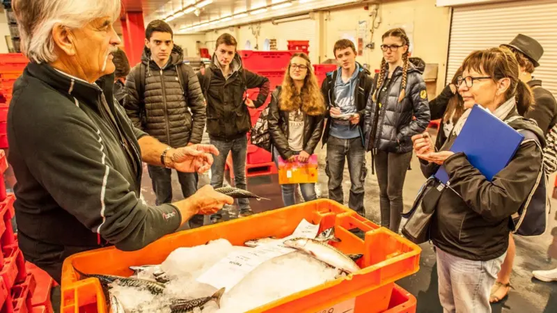 Pete Bromley hosted a behind-the-scenes tour for the students and their teacher, Dominique Baron