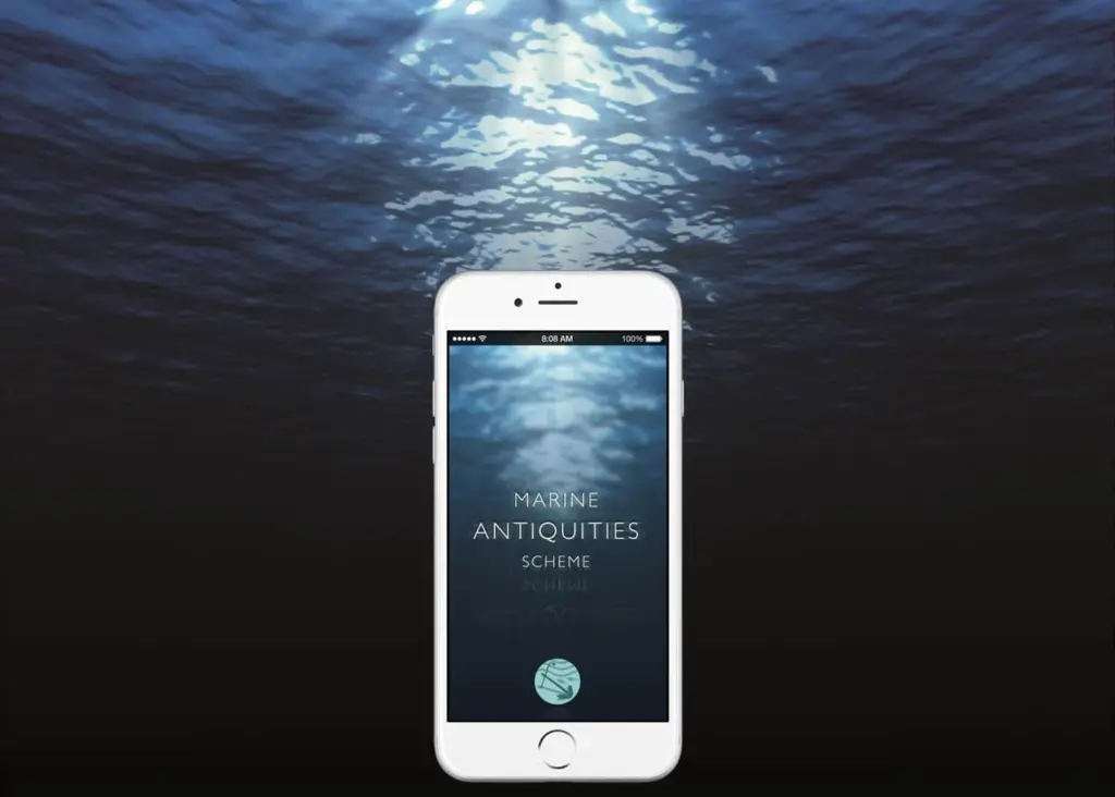 The Marine Antiquities Scheme app home page