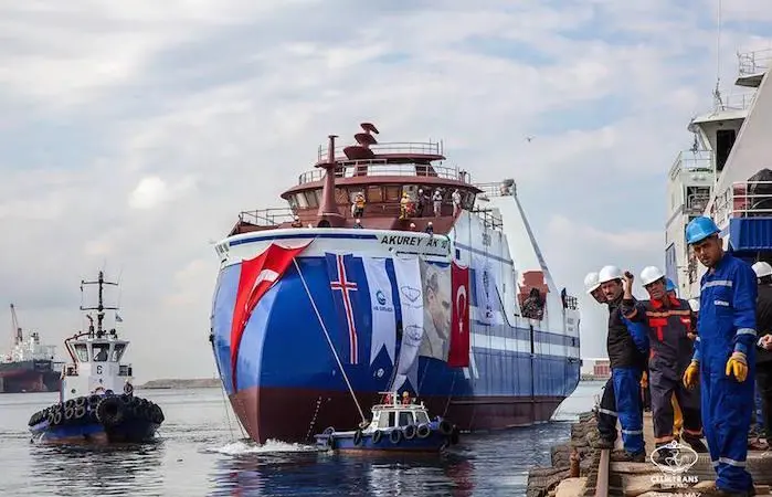 The build of ‘Akurey’ has been much quicker than the previous vessel in the series Photo: Celiktrans