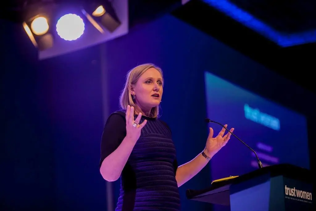 Darian McBain speaking at the Trust Women Conference 2016
