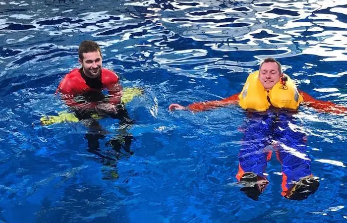 The training pilot featured a variety of different scenarios including being in the water with and without survival gear