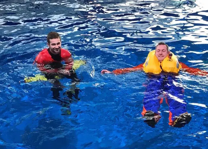 The training pilot featured a variety of different scenarios including being in the water with and without survival gear