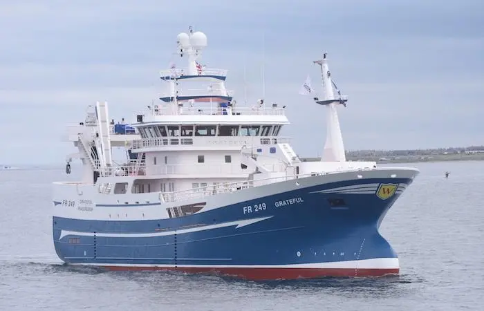 Pelagic newbuild Grateful delivered to Fraserburgh owners