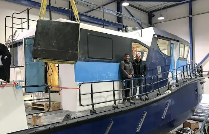 The boat is designed specifically to the company's requirements and to meet the challenges of operating under harsh and demanding conditions