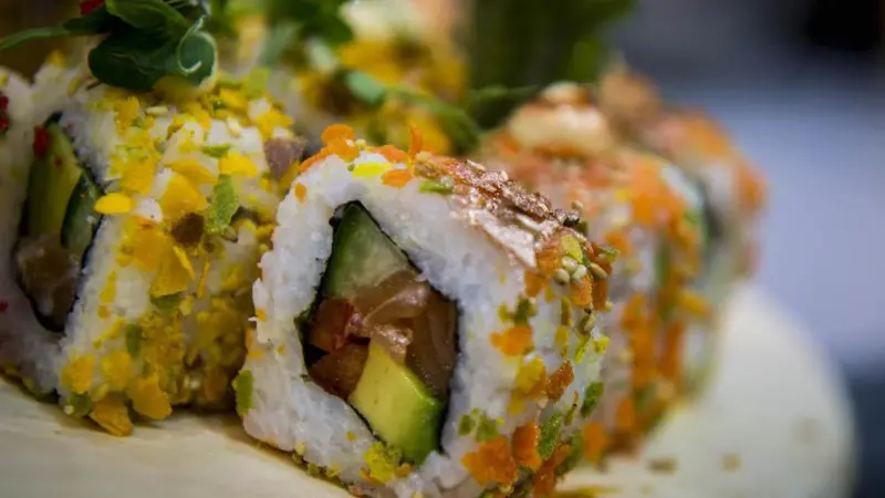 Scottish salmon sushi