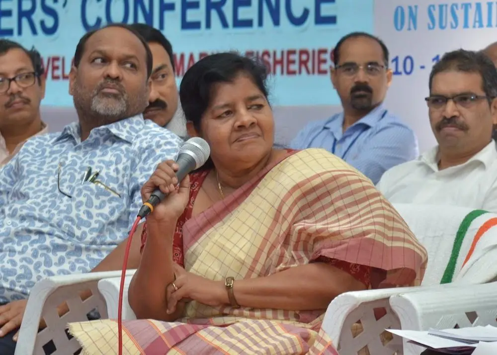 Kerala Fisheries Minister J Mercykutty Amma Photo: CMFRI